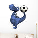 Footballer Dino Baby Blue Wall Mural