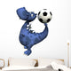 Footballer Dino Baby Blue Wall Mural