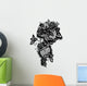 butterfly and rose lace design Wall Decal