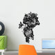 butterfly and rose lace design Wall Decal