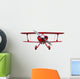 Red Biplane Cut out Wall Decal