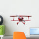 Red Biplane Cut out Wall Decal