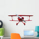 Red Biplane Cut out Wall Decal