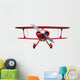 Red Biplane Cut out Wall Decal