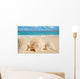 Sea Shells Starfish Tropical Sand Turquoise Caribbean Wall Mural
