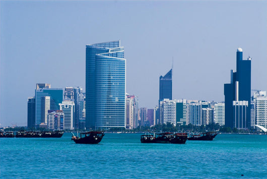 old boats close to abu dhabi corniche Wall Mural
