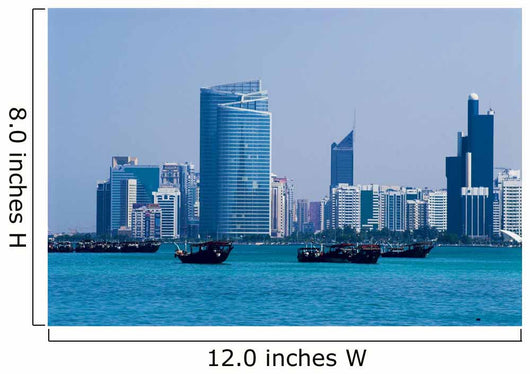old boats close to abu dhabi corniche Wall Mural