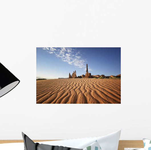 Sand Ripples And Rock Formation;Monument Valley Arizona Usa Wall Mural