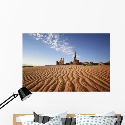 Sand Ripples And Rock Formation;Monument Valley Arizona Usa Wall Mural