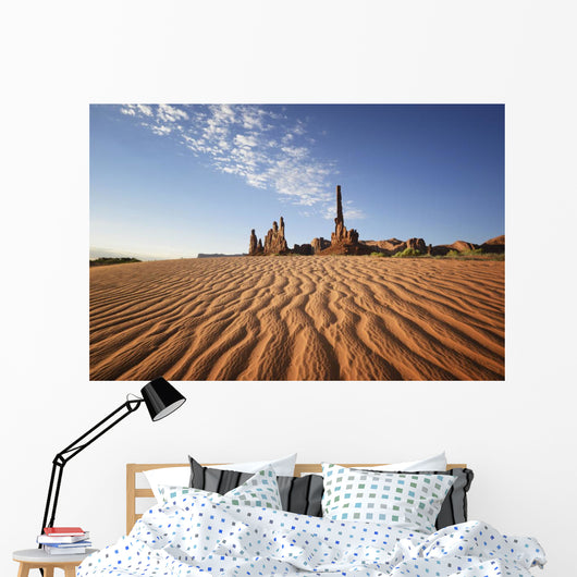 Sand Ripples And Rock Formation;Monument Valley Arizona Usa Wall Mural