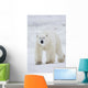 Polar Bear Walking Across Snow And Ice;Churchill Manitoba Canada Wall Mural