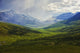 Storm Clouds Over The Klondike Valley In Tombstone Territorial Park Wall Mural