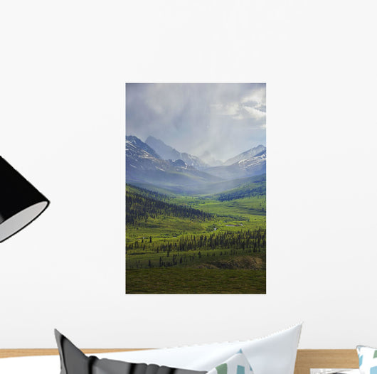 Storm Clouds Over The Klondike Valley In Tombstone Territorial Park Wall Mural
