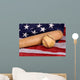 American Flag Vintage Baseball Wall Decal