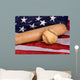 American Flag Vintage Baseball Wall Decal
