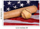 American Flag Vintage Baseball Wall Decal