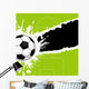 Soccer ball on torn paper Wall Mural