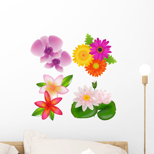 Set Of Flowers Wall Decal