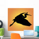 Heron Orange Wall Mural