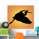 Heron Orange Wall Mural