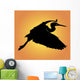 Heron Orange Wall Mural