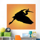 Heron Orange Wall Mural