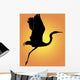 Silhouette Flying up Heron Wall Mural