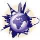 Travel background. Wall Decal