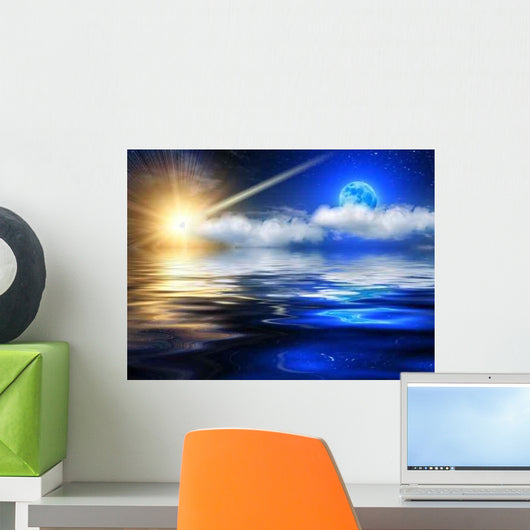 Sky Clouds Meteor Sea Wall Decal