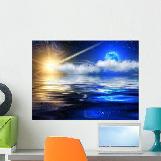 Sky Clouds Meteor Sea Wall Decal