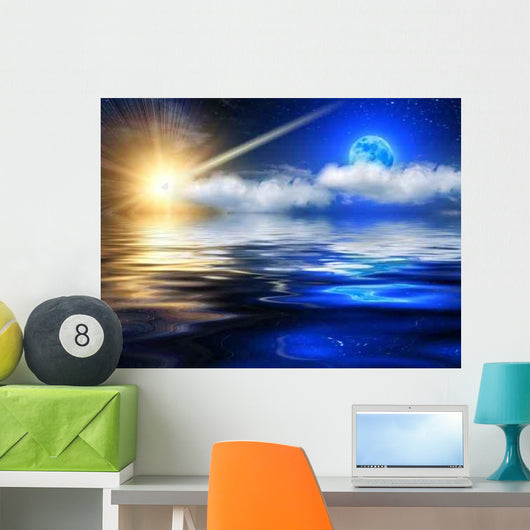 Sky Clouds Meteor Sea Wall Decal