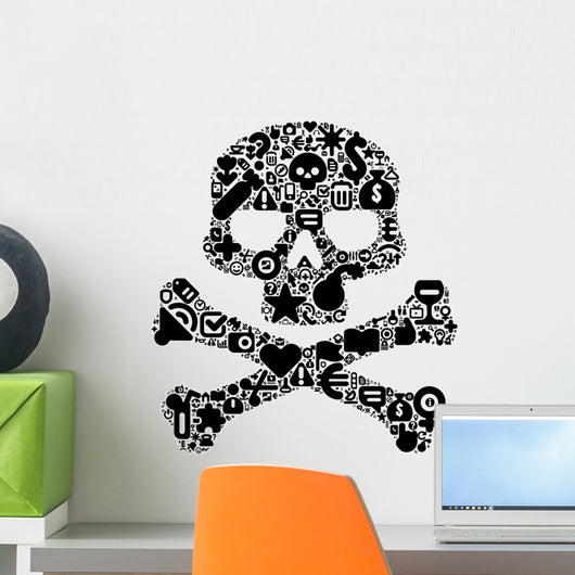 Concept of Human Skull Wall Decal