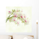White Orchid on a Light Background Wall Mural