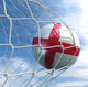 Soccerball in net Wall Mural