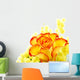 Red and yellow rose arrangement Wall Decal