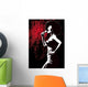 jazz singer on grunge background Wall Mural