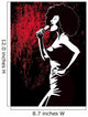 jazz singer on grunge background Wall Mural