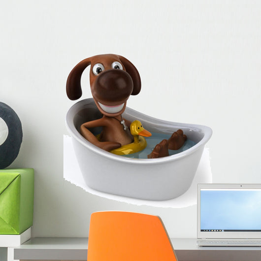 Dog Bath Wall Decal