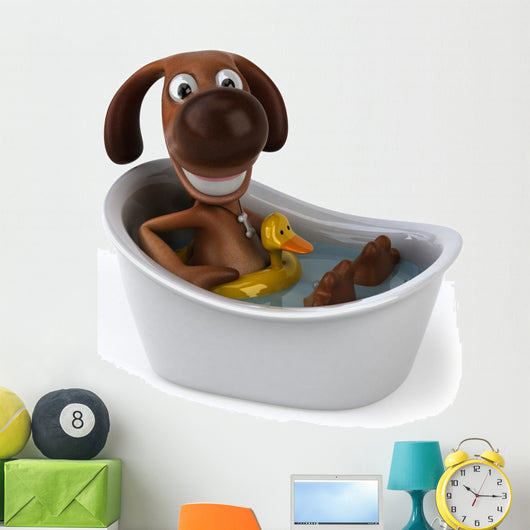 Dog Bath Wall Decal