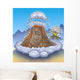 Erupting Cartoon Volcano Wall Decal