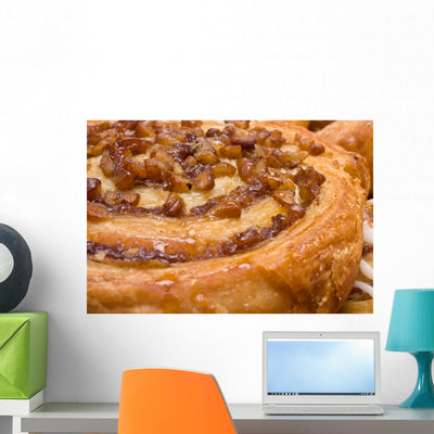 Puff Pastries Wall Mural shown on a wall