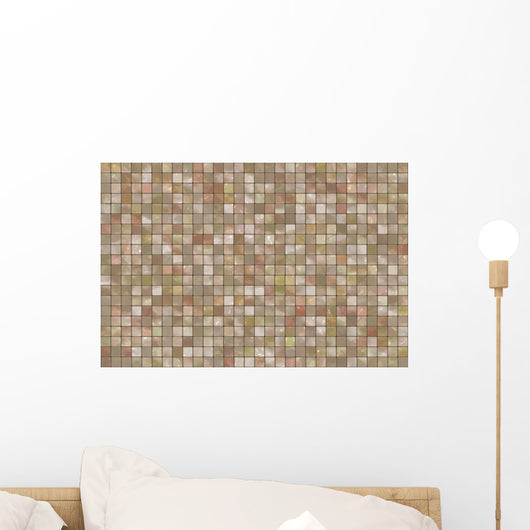 Square Colorful Mosaic Tiles Wall Decal