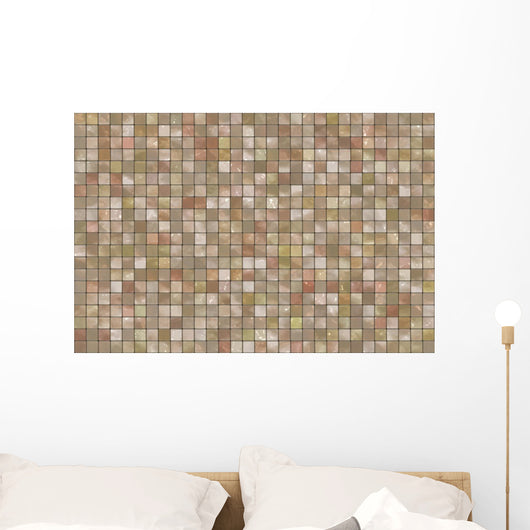 Square Colorful Mosaic Tiles Wall Decal