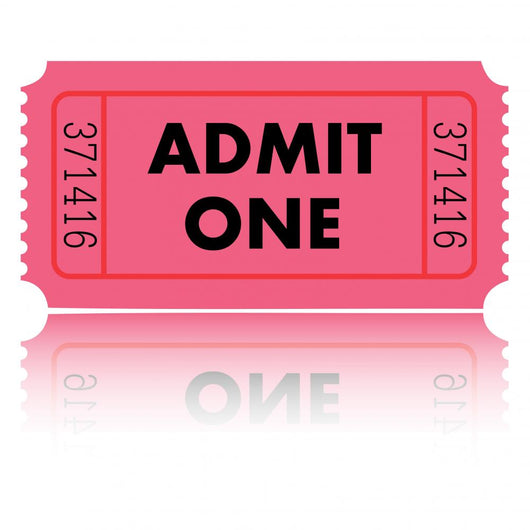 Pink Admit One Movie Wall Decal