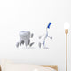 Tooth and Toothbrush Wall Decal