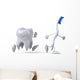 Tooth and Toothbrush Wall Decal