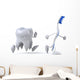 Tooth and Toothbrush Wall Decal