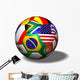 Soccer Ball Flags Wall Decal