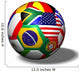 Soccer Ball Flags Wall Decal