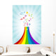 Abstract with Vibrant Notes Wall Decal